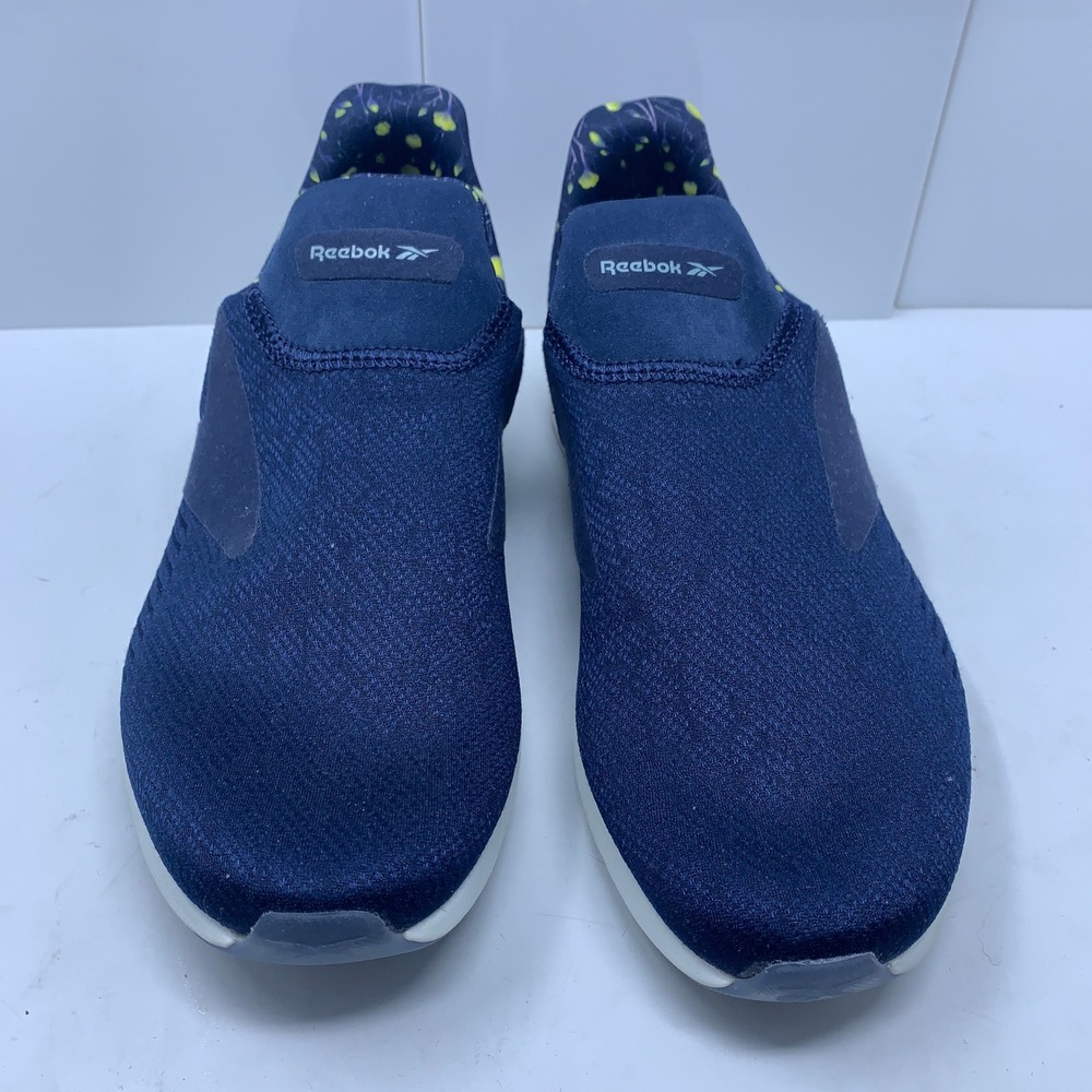 Reebok Womens 7.5 Navy Blue Ever Road DMX 4.0 Slip On Walking Shoes